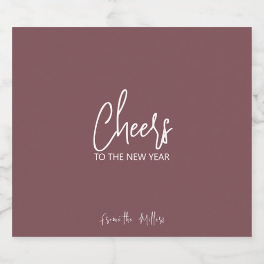 Anklang für das neue Jahr mit dem Weinetikett Schaumweinetikett (Einzelnes Label)