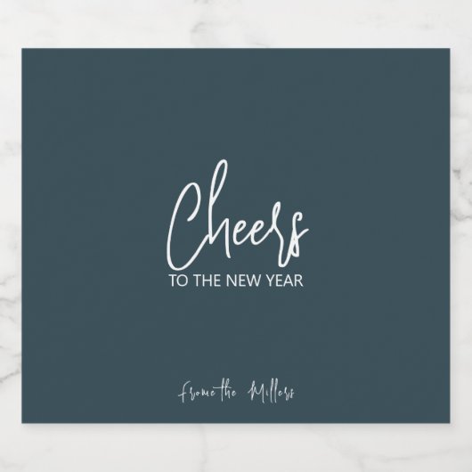 Anklang für das neue Jahr mit dem Weinetikett Schaumweinetikett (Einzelnes Label)