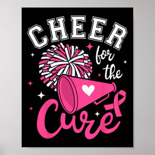 Anklang für den Niedlichen Cheerleader Pink Ribbon Poster