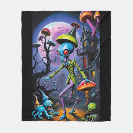 Ankle-Biter im Shroom Town Pop Fantasy Fleecedecke