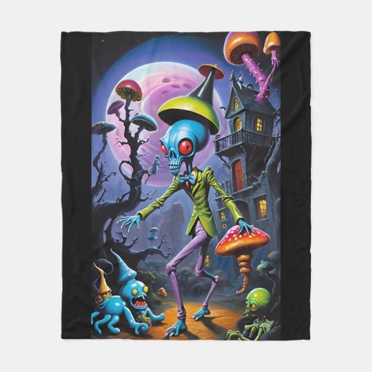 Ankle-Biter im Shroom Town Pop Fantasy Fleecedecke (Vorderseite)