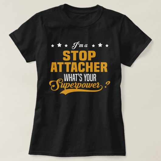 Ankleber stoppen T-Shirt (Design vorne)