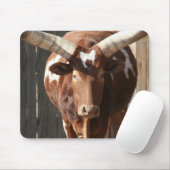 Ankole-Watusi Ochse mit enormen Hörnern Mousepad (Mit Mouse)