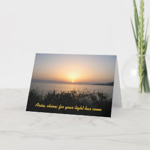Ankommen, Shine Sunrise Weihnachtskarte Feiertagskarte