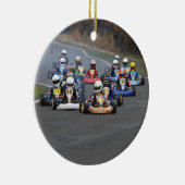 Ankömmlingskadett gehen, kart Rennen karting Keramik Ornament (Rechts)