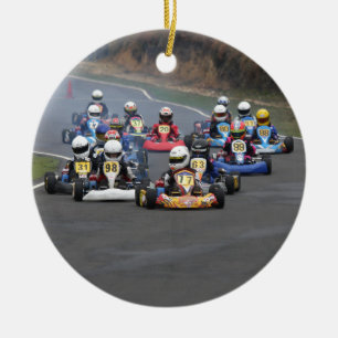Ankömmlingskadett gehen, kart Rennen karting Keramik Ornament
