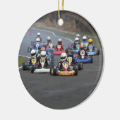 Ankömmlingskadett gehen, kart Rennen karting Keramik Ornament (Links)
