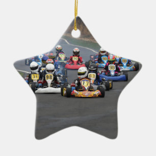 Ankömmlingskadett gehen, kart Rennen karting Keramikornament