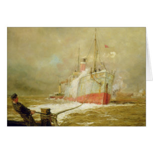 Ankoppeln eines Frachtschiffs