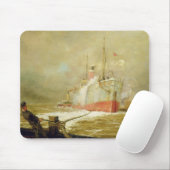 Ankoppeln eines Frachtschiffs Mousepad (Mit Mouse)