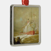 Ankoppeln eines Frachtschiffs Ornament Aus Metall (Rechts)