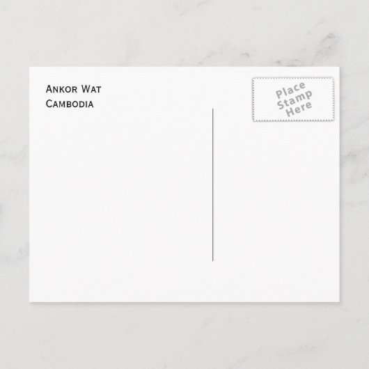 Ankor Wat Cambodia Postcard Postkarte (Rückseite)