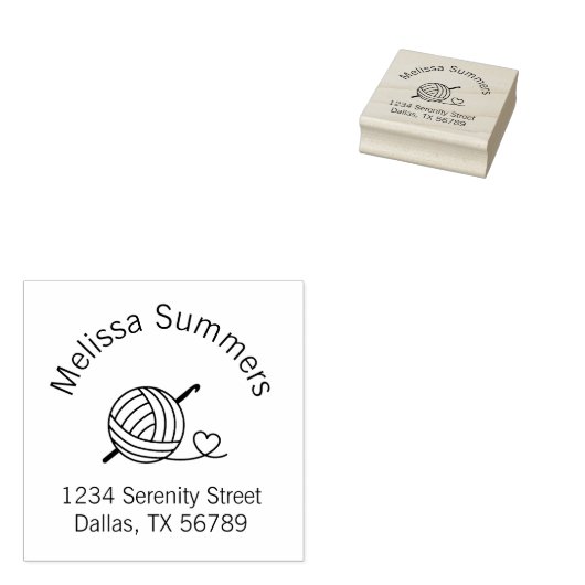 Ankreuzungsgarnanschrift Gummistempel (Stempel)