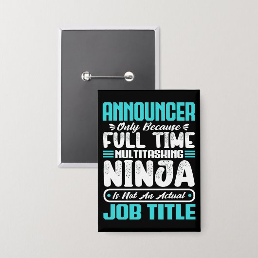 Ankündiger Job Title Professionals Qualifikationen Button (Vorderseite/Rückseite)