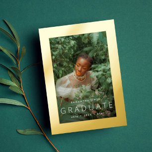 Ankündigung 2023 von Gold Foil-Pressed Frame Gradu