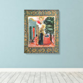 Ankündigung am Springbrunnen Leinwanddruck (Insitu (Holzboden))