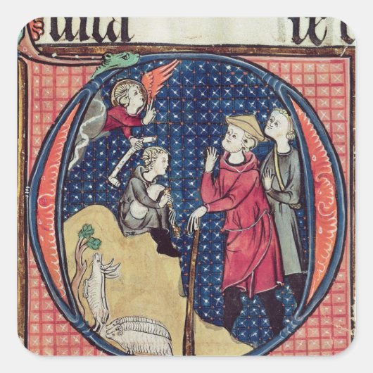 Ankündigung an die Hirten Quadratischer Aufkleber (Vorderseite)