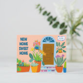 Ankündigung ändern der Vordertür Postkarte (Stehend Vorderseite)