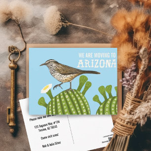 ANKÜNDIGUNG Arizona Saguaro Cactus Wren Postkarte