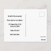 ANKÜNDIGUNG Arizona Saguaro Cactus Wren Postkarte (Rückseite)