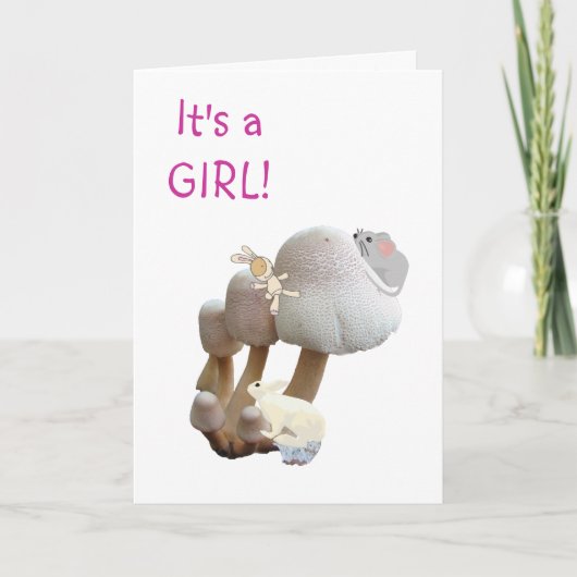 Ankündigung Baby Girl Mushroom Spielplatz (Vorderseite)