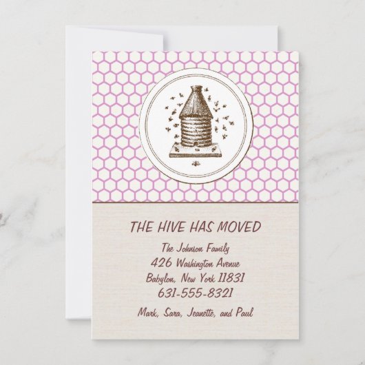 Ankündigung | Bienenstock | Lila (Vorderseite)