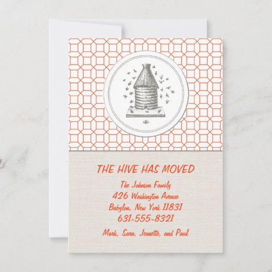 Ankündigung | Bienenstock | Orange (Vorderseite)