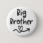 Ankündigung Big Brother | Matching Sibling Family Button (Vorderseite)