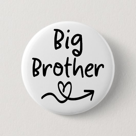 Ankündigung Big Brother | Matching Sibling Family Button (Vorderseite)
