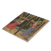 Ankündigung, c.1457 (Tempera auf Platte) Fliese (Seite)