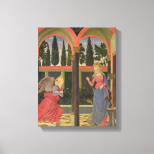 Ankündigung, c.1457 (Tempera auf Platte) Leinwanddruck