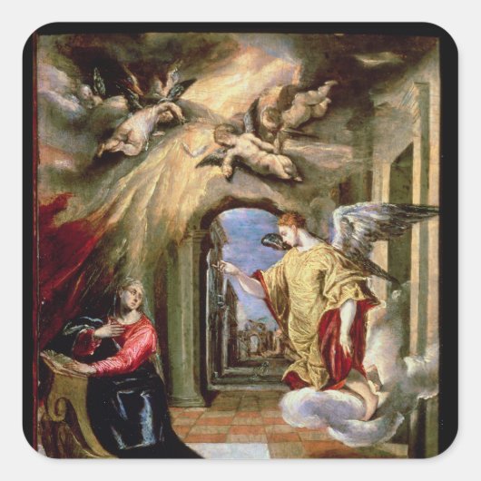Ankündigung, c.1570-73 quadratischer aufkleber (Vorderseite)