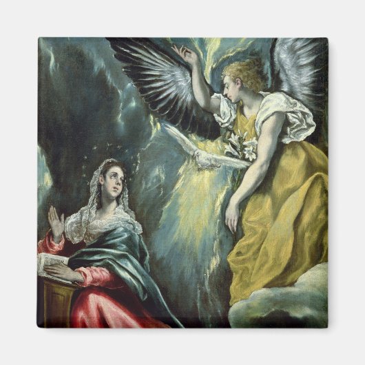 Ankündigung, c.1575 (Öl auf Leinwand) Magnet (Vorne)