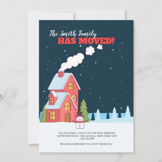 Ankündigung "Clear Winter Night Moving" (Vorderseite)