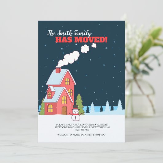 Ankündigung "Clear Winter Night Moving" (Stehend Vorderseite)