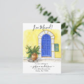 Ankündigung, dass ich mich an der Vordertür bewegt Ankündigungspostkarte (Stehend Vorderseite)