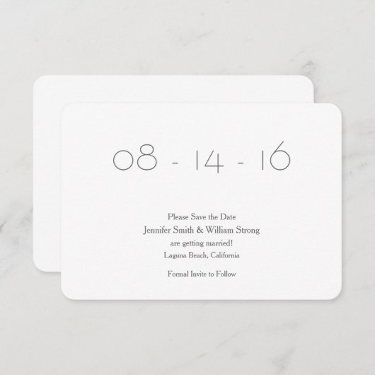 Ankündigung Datum freihalten (Vorne/Hinten)