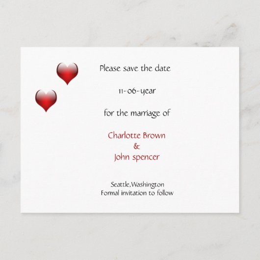 Ankündigung Datum freihalten (Rückseite)