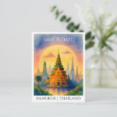 Ankündigung Datum freihalten Bangkok Thailand Postkarte (Stehend Vorderseite)
