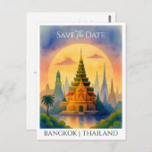 Ankündigung Datum freihalten Bangkok Thailand Postkarte (Vorne/Hinten)