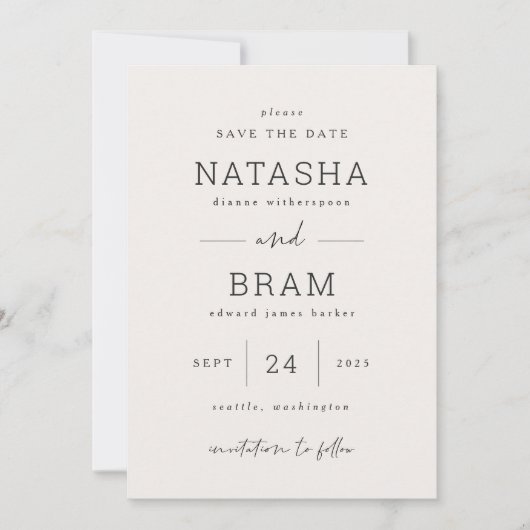 Ankündigung Datum freihalten Foto-Karte (Vorderseite)