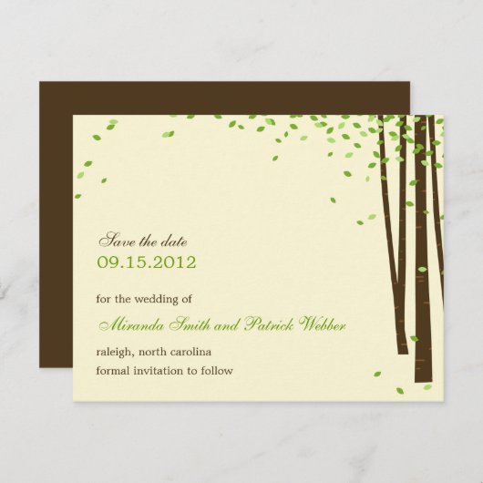 Ankündigung Datum freihalten - grün - (Vorne/Hinten)