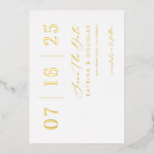 Ankündigung Datum freihalten Hochzeitskarte (Vorderseite)