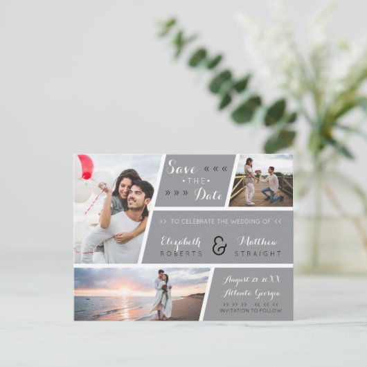 Ankündigung Datum freihalten Postkarte (Stehend Vorderseite)