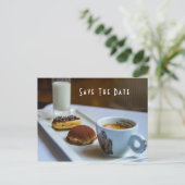 Ankündigung Datum freihalten Postkarte (Stehend Vorderseite)