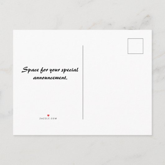 Ankündigung Datum freihalten Postkarte (Rückseite)