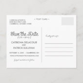 Ankündigung Datum freihalten Postkarte (Rückseite)