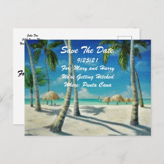 Ankündigung Datum freihalten Postkarte (Vorne/Hinten)