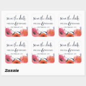 Ankündigung Datum freihalten Quadratischer Aufkleber (Blatt)