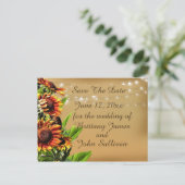 Ankündigung Datum freihalten, Sonnenblumen Postkarte (Stehend Vorderseite)